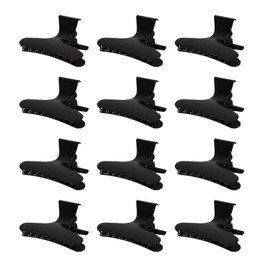 12 PCS hairdresser clips, butterfly hair clips, Salon Hairdresser butterfly clips, Hair Styling Accessories black hair clips for Women Girls(Black)