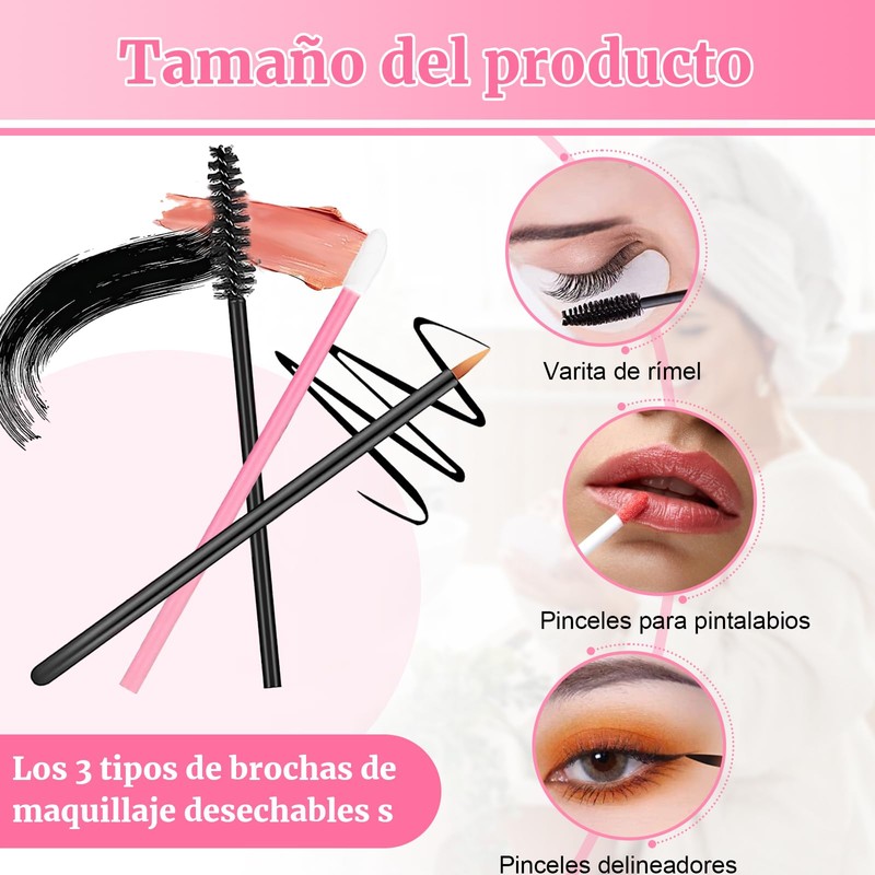Herramientas de Aplicación de Maquillaje Desechables, Kit de Aplicadores de