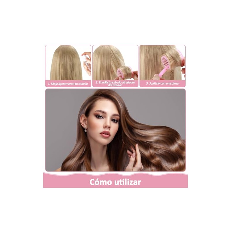 50 pzs Rizadores para el Cabello, 4 Tamaños de Rulos