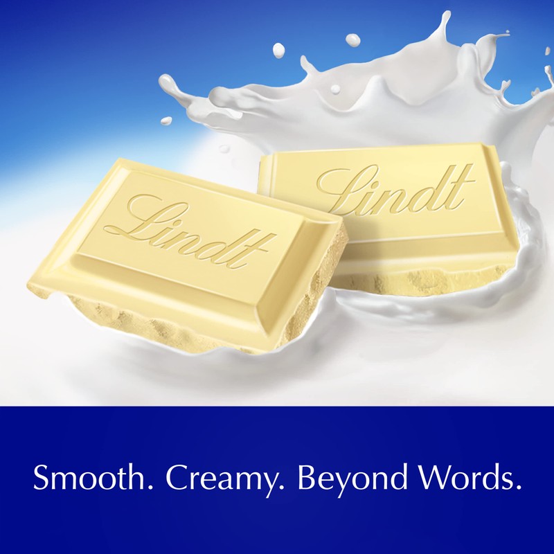 Lindt CLASSIC RECIPE White Chocolate Bar, White Chocolate Candy, 4.4