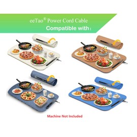 eeTao 6 Feet AC Power Cord Charging Cable Plug Lead Charger Compatible with VEPOKA BW608 Food Warming Mat Electric Warming Tray Power Supply 110V-240V