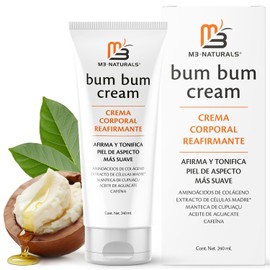Bum Bum Cream | Crema Corporal Reafirmante para Cuerpo 2-en-1 Anticelulitis y Masaje para el Cuidado de la Piel | Aroma Limón y Vainilla | Con Cupuaçu, Colágeno y Cafeína | 240 ml