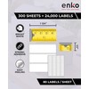 enKo 24000 Labels, 1/2 x 1-3/4 inches - White -