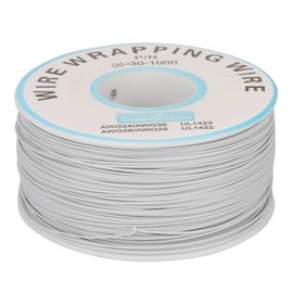 Electrical Cable, 1 Roll Wire-Wrapping Single Copper Wire Stranded 30AWG Cable 0.25 mm Core Diameter (White)