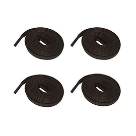 VSUDO 2 Pairs 71" Dark Brown Waxed Flat Shoe Laces, 1/4” Wide Flat Cotton Shoelaces for Sneakers or Boots (2 Pairs-Dark Brown-180CM)
