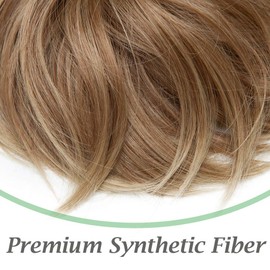 Messy Bun Hair Piece Extensions Tousled Updo Hair Extension Thick Ponytail Hair Band Updo Hairpiece Synthetic Ponytail Hairpiece [Light Brown & Ash Blonde]