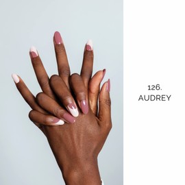 NAILOG Audrey Semi Cured Gel Nail Strips (20 Extra Long Stickers/Wraps) | Buy 2 Get 1 UV Lamp | Glossy & Long Lasting Soft Gel Finishing | Audrey