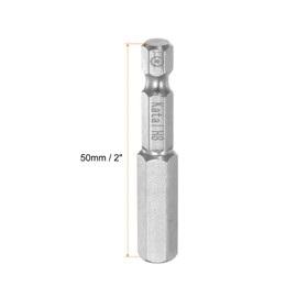 sourcing map 5pcs H8 Hex Screwdriver Bit 1/4" Hex Shank 2" Length Magnetic Security Tamper Proof Screw Driver Power Tool