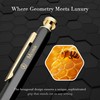 MCNTEIK Black Click Pen With 24K Gold Finish, Fine lacquer