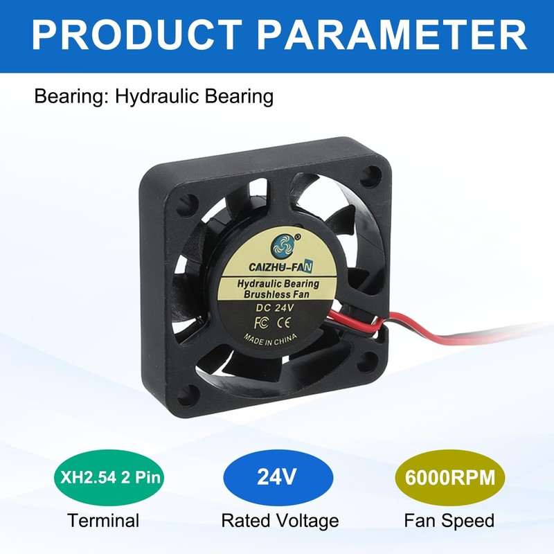 sourcing map 3D Printer 4010 Cooling Fan, 24V 6000RPM 40