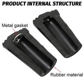 KOLZEMV Pack of 4 Rubber Buffer for Hiking Poles, 2 Pairs of Walking Sticks, Rubber Tips, Nordic Walking Poles, Rubber Tips for Hiking Poles, Replacement Rubber Buffers, Rubber Buffer for Hiking Poles