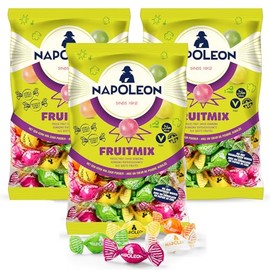 Napoleon Candy Assorted Fruit Mix Sours - (3-Pack) - Dutch Holland Imported Hard Candies, 5.2 oz Per Bag (3-Pack)