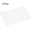 sourcing map 2pcs Square BBQ Grill Net 7.9"x11.8" Galvanized Iron
