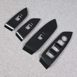 RUIQ TOMAZDA New CX-5 KF Series Interior Door Window Button Switch Panel Cover Garnish MAZDA CX5 Exclusive Design (Carbon Fiber Black Specification)