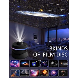 [6th Gen Upgraded] Planetarium Galaxy Projector, 13 in 1 Star Light Projector Starry Sleep Night Light with Dynamic Meteors,360° Rotation Nebula,4K HD&Large Scale Projection for Bedroom Decor，Kids