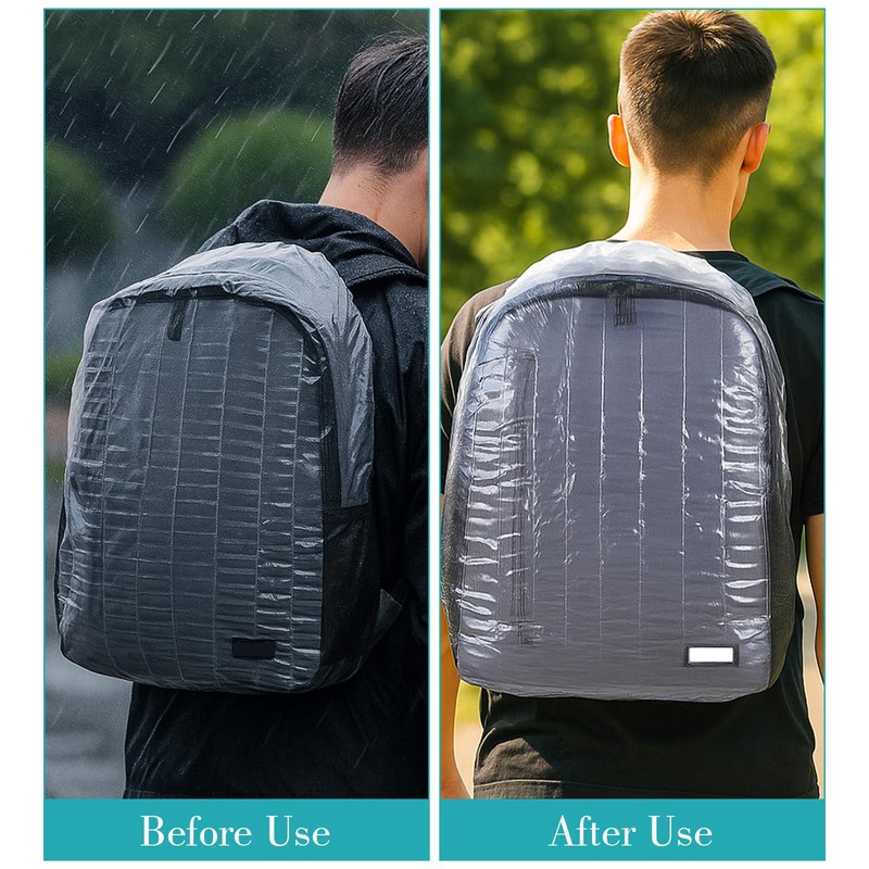MBAIYO 10 Pack Backpack Rain Cover, Disposable Waterproof Lightweight Backpack