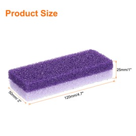 sourcing map 2pcs Foot Pumice Stone for Feet Hard Skin Remover, Foot Pumice Stone Scrubber for Hard Skin, Foot Dead Skin Remover Scrubber Pedicure Tool, Dark Purple,Light Purple