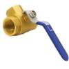 BesNPT 3 Way (L-Port) Brass Forged Ball Valve 1/2" G