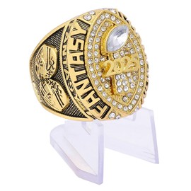 guancrown 2025 Fantasy Football Championship Ring Award Prize Trophy Sports Winner FFL Champion Ring (ring with stand, size 9)