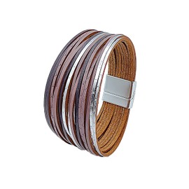 Leather Wrap Bracelets for Women Stackable Bracelets Boho Bracelets for Women Heart Charm Bracelet Western Jewelry Women Gifts for Christmas