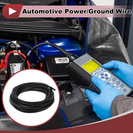 HEROFFIX 1 Pcs Ground Wire Fully Insulated& Soft Touch Jacket Power Wire 7.6m Black TC 18AWG 4 Conductor