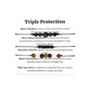 Mpxikeaor Triple Protection Bracelets Negative Energy Blocker, Black Tourmaline and