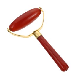 OATIPHO Hand Held Facial Massage Tool Microcurrent Face Sculpting Device for Home Use Red Agate Face Massager Rolling and Scraping Function