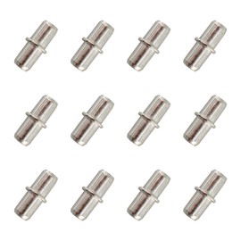 Pocoxll 50pcs 5x15mm Shelf Supports Pegs Studs Made from Nickel-Plated Metal Material - Suitable for Wooden Shelves, Cabinets, Bookshelves, and More
