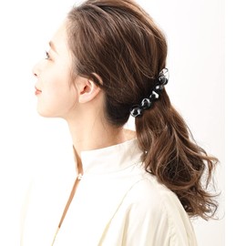 Vingtaine H7660-BK Banana Clip, Marble Stone, Simple, Elegant, Hair Accessory, Adult Casual, Present, Gift