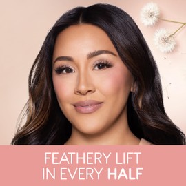 Ardell Half Naked 434 False Eyelashes, Natural Cat Eye False Lashes, Light Volume & Lift, Winged Silhouette, Soft & Lightweight, Pre-Cut Eyelash Strip for Outer Corner Lift, 5 Pairs of Half Lashes