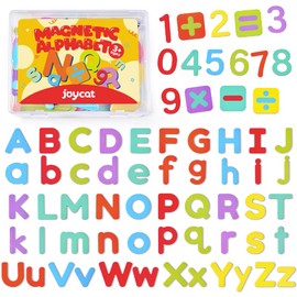 JoyCat Wooden Magnetic Letters and Numbers, Large Size Alphabet ABC 123 Fridge Magnets for Toddlers & Kids, Uppercase Lowercase, Preschool Spelling Learning Refrigerator Gift Toy Set (89 PCS)