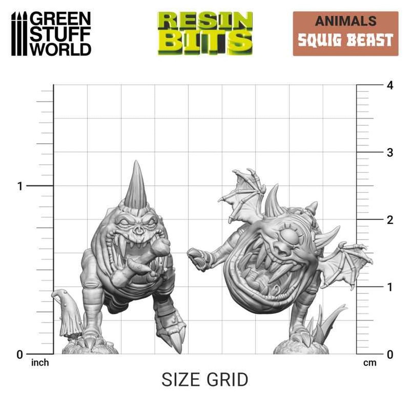 Green Staff World GSWD-12964 Non-Scale 3D Print Set Squig Beast