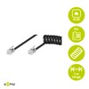 Goobay 68003 Telephone Cable RJ10 Plug Telephone Handset Cable Spiral