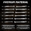 DISEN 12pcs Ratchet Wrenches Set Double Jointed, Metric Flex Head