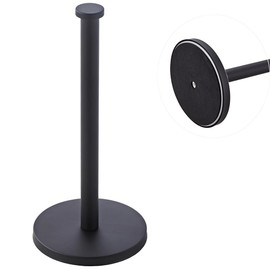 Kitchen Roll Holder, Free Standing Paper Towel Holder for Kitchen Rolls, Modern Kitchen Countertop Organiser, Fits Most Paper Rolls, Black
