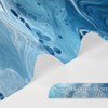 Sillsloso Blue Marble Shower Curtain for Bathroom Modern Ombre Abstract