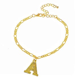 Anklets for Women Naturally Adjustable Anklet Golden Letter A Barefoot Sandal Beach Foot Bead Chain Anklet Classic Mariner Chain Ankle Bracelets Creative Personality Wild Feet Jewelry Pendant Anklet