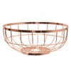 Metal Fruit Basket Bowl Open Grid Copper