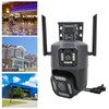 Smart Outdoor Camera 4MP Wireless Three Lens Remote Monitor Auto
