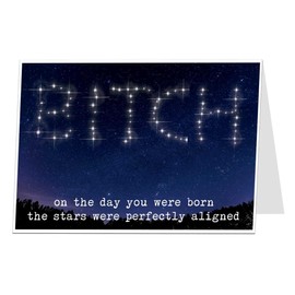 Funny Birthday Cards For Women Rude Stars Aligned Design Perfect For Best Friends Bestie Sister