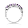 Sterling Silver Amethyst Half Eternity Band Ring for Women