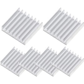 Audiofan Heatsink Aluminum Heat Sink Heat Plate 22mm x 22mm x 5mm Silver 6pcs