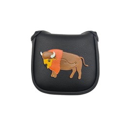 Bison PU Leather Golf Club Covers Driver Headcovers Fairway Woods Hybrid Putter Covers Protector with Interchangeable Number Tag