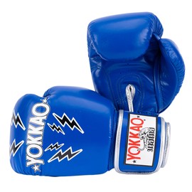 YOKKAO Muay Thai Designer Stadium Boxing Gloves - Blue - 18oz