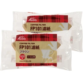 Karita Kalita Coffee Paper Filter, Trapezoid, For 1-2 People, FP101 Filter Paper, 200 Sheets (100 x 2), Brown, #11111, Stylish, Camping, Outdoors, Coffee Shop, Antique, Wedding, Celebration,