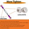 Stainless Steel Turnbuckles Fit for 1/10 Traxxas Rustler Slash Hoss,Purple