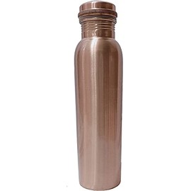 Kunal Pure Copper Water Bottle 34 Oz, Plain water Bottle Ayurveda Health For Travelling Purpose Copper Vessel for Drinking Water Bottle 1 Litre - Capacity 1000 Ml