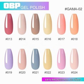 OBP Esmalte de Uñas Gel Semipermanente de 12 Colores Diferentes Gamas Para Uñas Kit de Gel Polish Nail (GAMA-02)