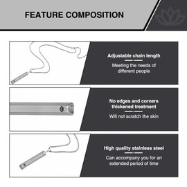 atnayo atnayo Anxiety Breathing Necklace, Titanium Steel Breathing Necklace for Meditation & Stress Relief