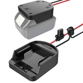 Ensayeer Power Wheel Adapter with Fuse & Switch, Secure Battery Adapter for 18V Lithium Battery, with 12 Gauge Wire, Good Power Convertor for DIY Ride On Truck, Robotics, RC Toys and Work Lights